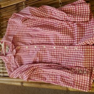Red and White Checkered Blouse